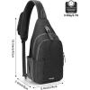 imageG4Free Sling Bag RFID Blocking Sling Backpack Crossbody Chest Bag Daypack for Hiking TravelBlackBlack