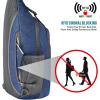 imageG4Free Sling Bag RFID Blocking Sling Backpack Crossbody Chest Bag Daypack for Hiking TravelBlackDark Blue