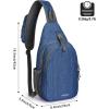 imageG4Free Sling Bag RFID Blocking Sling Backpack Crossbody Chest Bag Daypack for Hiking TravelBlackDark Blue