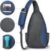 imageG4Free Sling Bag RFID Blocking Sling Backpack Crossbody Chest Bag Daypack for Hiking TravelBlackDark Blue