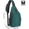 imageG4Free Sling Bag RFID Blocking Sling Backpack Crossbody Chest Bag Daypack for Hiking TravelBlackDark Green