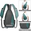 imageG4Free Sling Bag RFID Blocking Sling Backpack Crossbody Chest Bag Daypack for Hiking TravelBlackDark Green