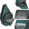 imageG4Free Sling Bag RFID Blocking Sling Backpack Crossbody Chest Bag Daypack for Hiking TravelBlackDark Green