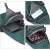imageG4Free Sling Bag RFID Blocking Sling Backpack Crossbody Chest Bag Daypack for Hiking TravelBlackDark Green
