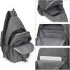 imageG4Free Sling Bag RFID Blocking Sling Backpack Crossbody Chest Bag Daypack for Hiking TravelBlackDimgray