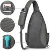 imageG4Free Sling Bag RFID Blocking Sling Backpack Crossbody Chest Bag Daypack for Hiking TravelBlackDimgray