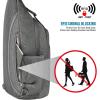 imageG4Free Sling Bag RFID Blocking Sling Backpack Crossbody Chest Bag Daypack for Hiking TravelBlackDimgray