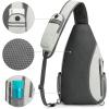 imageG4Free Sling Bag RFID Blocking Sling Backpack Crossbody Chest Bag Daypack for Hiking TravelBlackGainsboro