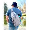 imageG4Free Sling Bag RFID Blocking Sling Backpack Crossbody Chest Bag Daypack for Hiking TravelBlackGainsboro