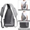 imageG4Free Sling Bag RFID Blocking Sling Backpack Crossbody Chest Bag Daypack for Hiking TravelBlackGrey