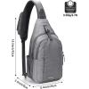 imageG4Free Sling Bag RFID Blocking Sling Backpack Crossbody Chest Bag Daypack for Hiking TravelBlackGrey