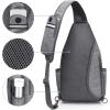 imageG4Free Sling Bag RFID Blocking Sling Backpack Crossbody Chest Bag Daypack for Hiking TravelBlackGrey