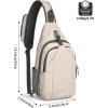 imageG4Free Sling Bag RFID Blocking Sling Backpack Crossbody Chest Bag Daypack for Hiking TravelBlackIvoryTan