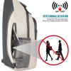 imageG4Free Sling Bag RFID Blocking Sling Backpack Crossbody Chest Bag Daypack for Hiking TravelBlackIvoryTan