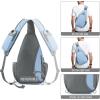 imageG4Free Sling Bag RFID Blocking Sling Backpack Crossbody Chest Bag Daypack for Hiking TravelBlackLight Blue