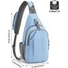 imageG4Free Sling Bag RFID Blocking Sling Backpack Crossbody Chest Bag Daypack for Hiking TravelBlackLight Blue