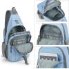 imageG4Free Sling Bag RFID Blocking Sling Backpack Crossbody Chest Bag Daypack for Hiking TravelBlackLight Blue