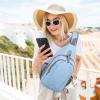 imageG4Free Sling Bag RFID Blocking Sling Backpack Crossbody Chest Bag Daypack for Hiking TravelBlackLight Blue