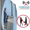 imageG4Free Sling Bag RFID Blocking Sling Backpack Crossbody Chest Bag Daypack for Hiking TravelBlackLight Blue
