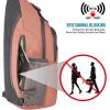 imageG4Free Sling Bag RFID Blocking Sling Backpack Crossbody Chest Bag Daypack for Hiking TravelBlackLight Orange