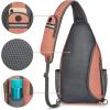 imageG4Free Sling Bag RFID Blocking Sling Backpack Crossbody Chest Bag Daypack for Hiking TravelBlackLight Orange