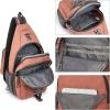 imageG4Free Sling Bag RFID Blocking Sling Backpack Crossbody Chest Bag Daypack for Hiking TravelBlackLight Orange