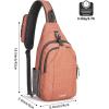 imageG4Free Sling Bag RFID Blocking Sling Backpack Crossbody Chest Bag Daypack for Hiking TravelBlackLight Orange