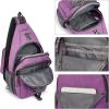 imageG4Free Sling Bag RFID Blocking Sling Backpack Crossbody Chest Bag Daypack for Hiking TravelBlackLight Purple