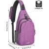 imageG4Free Sling Bag RFID Blocking Sling Backpack Crossbody Chest Bag Daypack for Hiking TravelBlackLight Purple