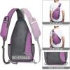 imageG4Free Sling Bag RFID Blocking Sling Backpack Crossbody Chest Bag Daypack for Hiking TravelBlackLight Purple