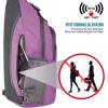 imageG4Free Sling Bag RFID Blocking Sling Backpack Crossbody Chest Bag Daypack for Hiking TravelBlackLight Purple