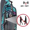 imageG4Free Sling Bag RFID Blocking Sling Backpack Crossbody Chest Bag Daypack for Hiking TravelBlackMaple Leaf Blue