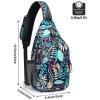 imageG4Free Sling Bag RFID Blocking Sling Backpack Crossbody Chest Bag Daypack for Hiking TravelBlackMaple Leaf Blue