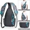 imageG4Free Sling Bag RFID Blocking Sling Backpack Crossbody Chest Bag Daypack for Hiking TravelBlackMaple Leaf Blue