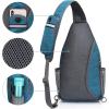imageG4Free Sling Bag RFID Blocking Sling Backpack Crossbody Chest Bag Daypack for Hiking TravelBlackNavy Blue
