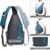 imageG4Free Sling Bag RFID Blocking Sling Backpack Crossbody Chest Bag Daypack for Hiking TravelBlackNavy Blue