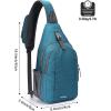 imageG4Free Sling Bag RFID Blocking Sling Backpack Crossbody Chest Bag Daypack for Hiking TravelBlackNavy Blue