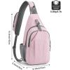 imageG4Free Sling Bag RFID Blocking Sling Backpack Crossbody Chest Bag Daypack for Hiking TravelBlackPink