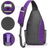 imageG4Free Sling Bag RFID Blocking Sling Backpack Crossbody Chest Bag Daypack for Hiking TravelBlackPurpleGray
