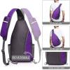 imageG4Free Sling Bag RFID Blocking Sling Backpack Crossbody Chest Bag Daypack for Hiking TravelBlackPurpleGray