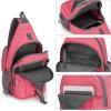imageG4Free Sling Bag RFID Blocking Sling Backpack Crossbody Chest Bag Daypack for Hiking TravelBlackRed