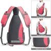 imageG4Free Sling Bag RFID Blocking Sling Backpack Crossbody Chest Bag Daypack for Hiking TravelBlackRed
