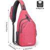 imageG4Free Sling Bag RFID Blocking Sling Backpack Crossbody Chest Bag Daypack for Hiking TravelBlackRed