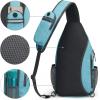imageG4Free Sling Bag RFID Blocking Sling Backpack Crossbody Chest Bag Daypack for Hiking TravelBlackSky Blue