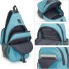 imageG4Free Sling Bag RFID Blocking Sling Backpack Crossbody Chest Bag Daypack for Hiking TravelBlackSky Blue