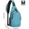 imageG4Free Sling Bag RFID Blocking Sling Backpack Crossbody Chest Bag Daypack for Hiking TravelBlackSky Blue