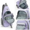 imageG4Free Sling Bag RFID Blocking Sling Backpack Crossbody Chest Bag Daypack for Hiking TravelBlackTaro Purple