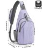imageG4Free Sling Bag RFID Blocking Sling Backpack Crossbody Chest Bag Daypack for Hiking TravelBlackTaro Purple
