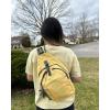 imageG4Free Sling Bag RFID Blocking Sling Backpack Crossbody Chest Bag Daypack for Hiking TravelBlackYellow