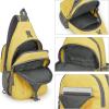 imageG4Free Sling Bag RFID Blocking Sling Backpack Crossbody Chest Bag Daypack for Hiking TravelBlackYellow